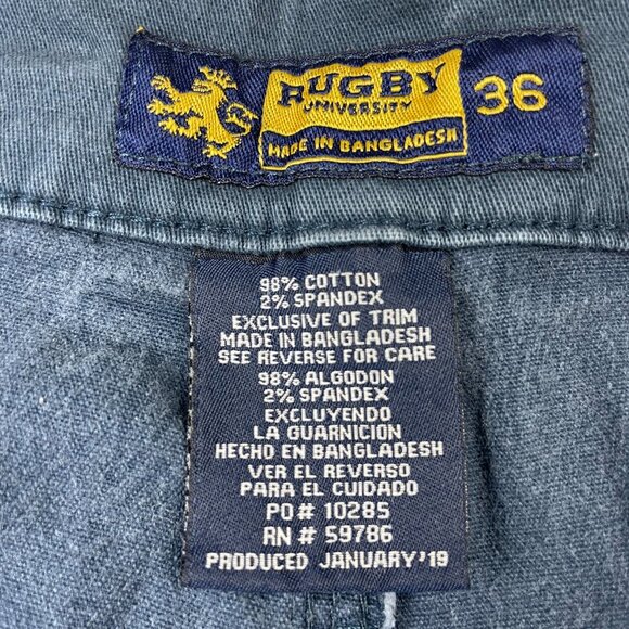 Rugby University Nautical Boat Themed Flat Front Stretch Shorts Men's Size 36 - Picture 3 of 10